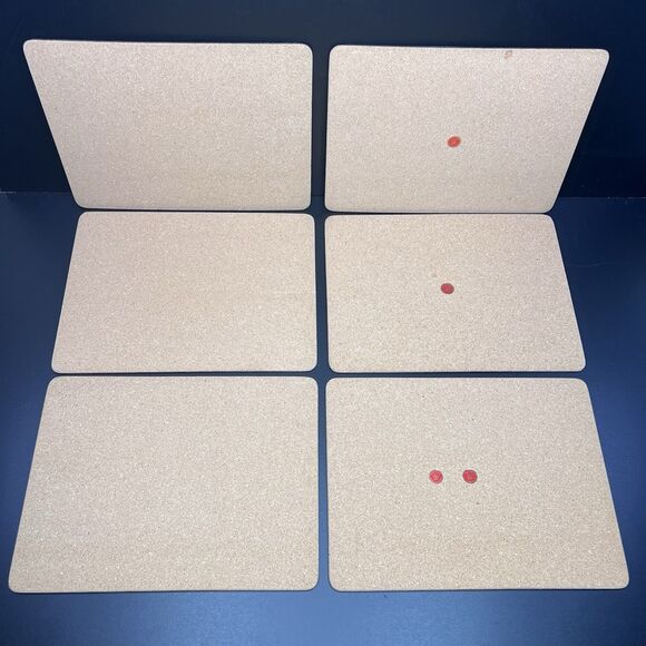 Pimpernel DeLuxe Placemats Set of 6 Floral Arrangement Cork Backed Vtg England - Picture 2 of 13